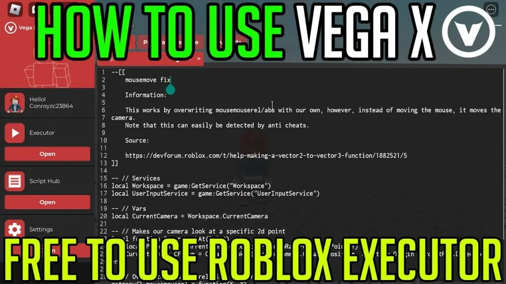 how to use vega x